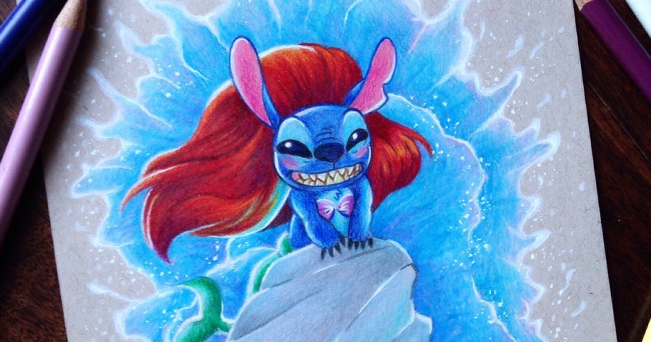 Stitch Invades Various Disney Movies In These Drawings