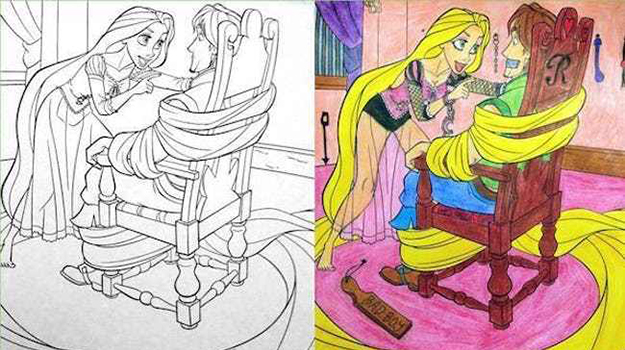 30 Utterly Twisted Disney Coloring Book Corruptions