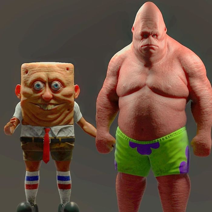 40 Horrifying Versions Of Your Favorite Cartoon Characters